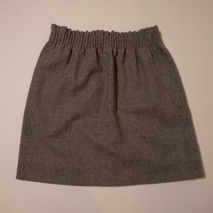J Crew Gray Shirred Waist Skirt - EUC